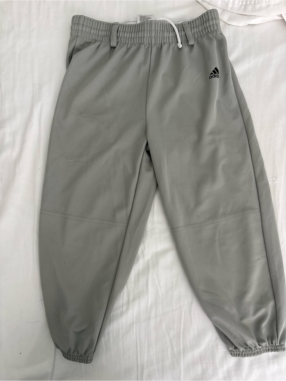 Adidas Youth Medium Gray TBall / Softball / Baseball 3/4 Length Pants